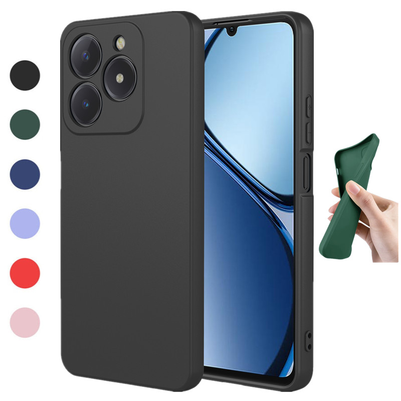 Realme Note 50 - Casing silikon cair fleksibel, pelindung penutup
