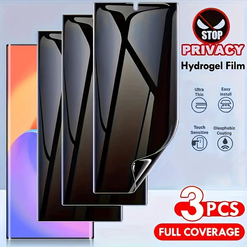 Hydrogel Screen Protector - 3 Buah Film Hidrogel Privasi untuk