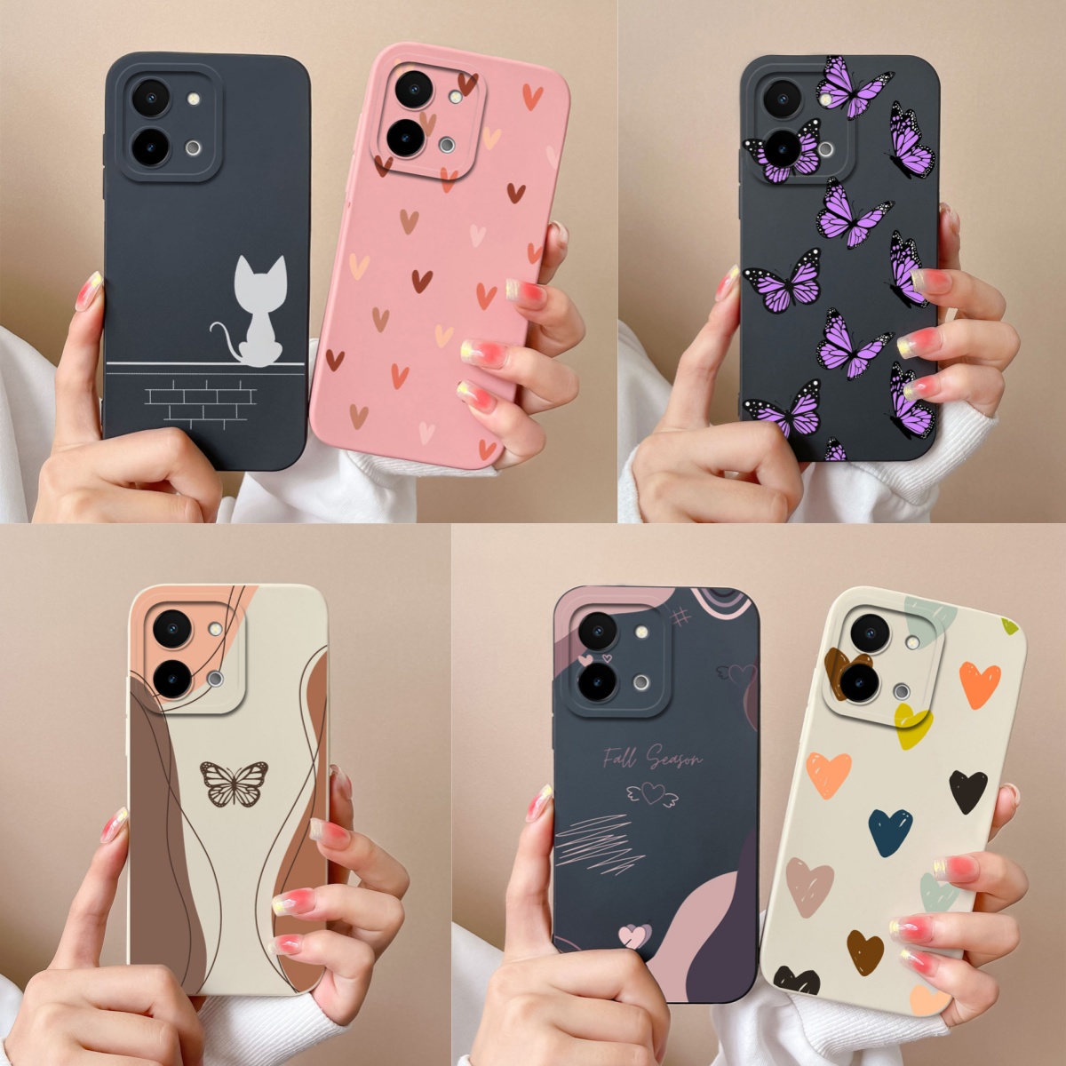 Vivo Y28 - Untuk Vivo Y28 Y28S Casing Kupu-kupu