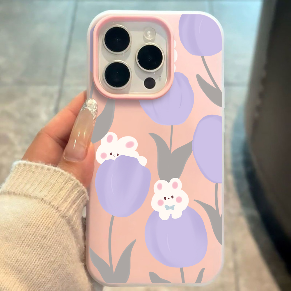 Xiaomi Redmi Note 14 - Casing Ponsel Tulip Lavender Lembut Untuk